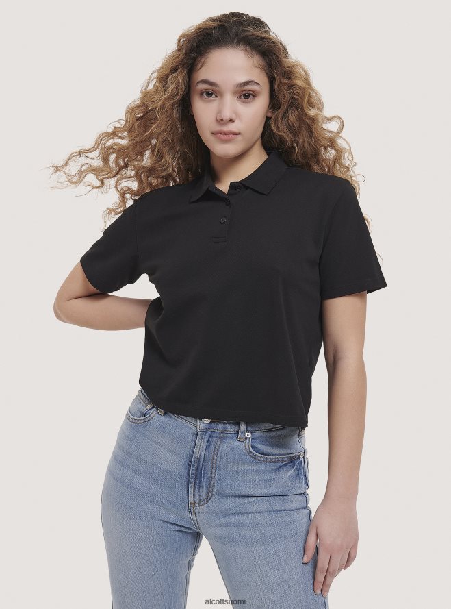 vaatetus fi Alcott naiset crop fit poolopaita valkoinen HL28P0304