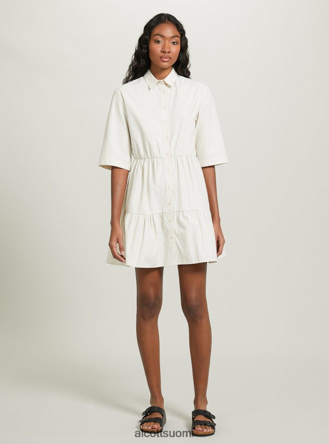 vaatetus fi Alcott naiset vestito chemisier popelinessa bg3 beige valo HL28P019