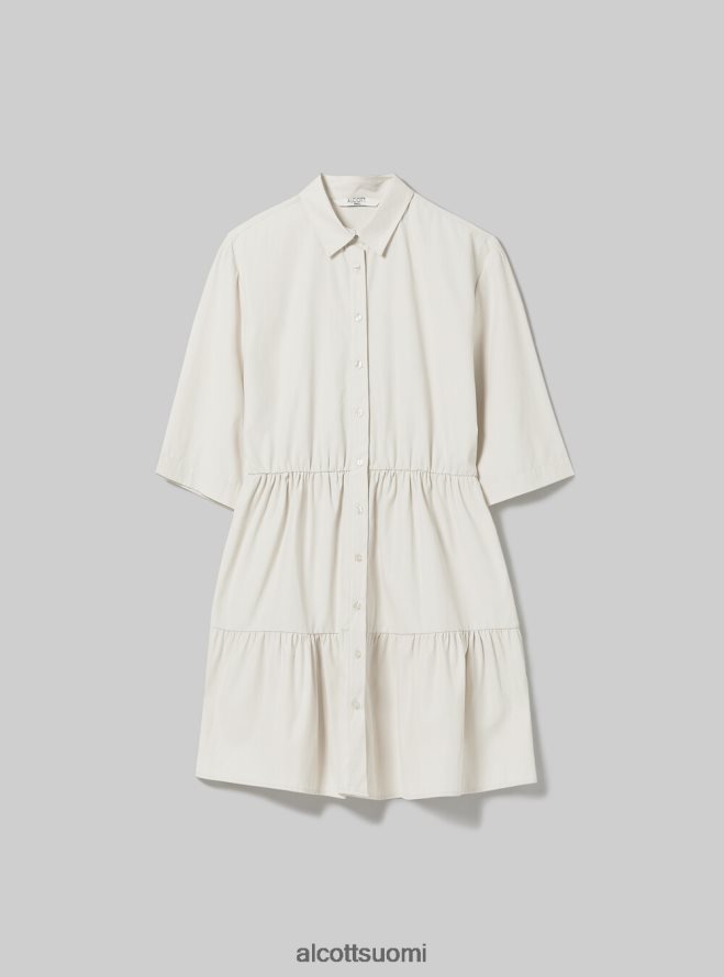 vaatetus fi Alcott naiset vestito chemisier popelinessa bg3 beige valo HL28P019