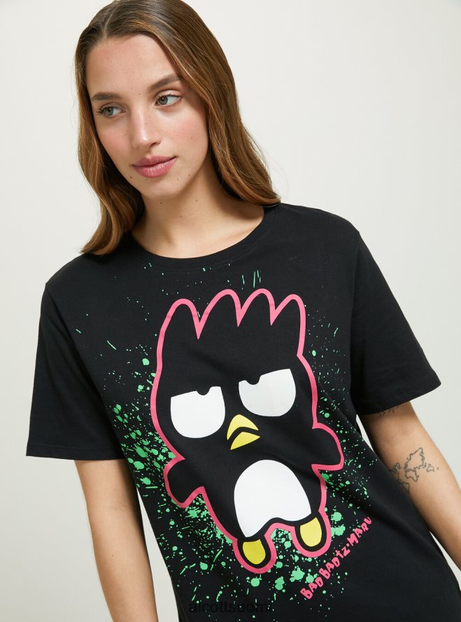 vaatetus fi Alcott naiset badtz-maru t-paita bk1 musta HL28P0497