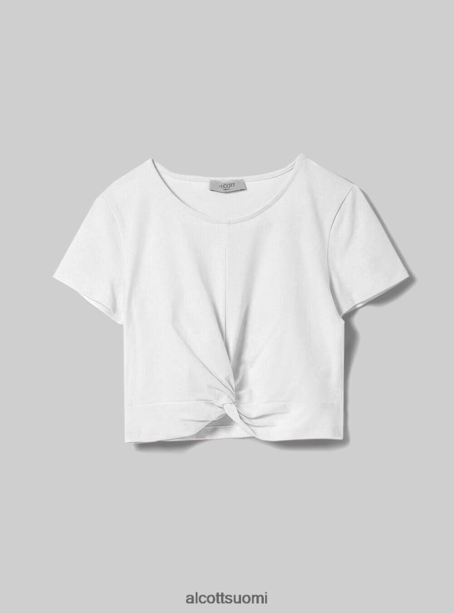 vaatetus fi Alcott naiset leikattu t-paita solmulla wh2 valkoinen HL28P0127