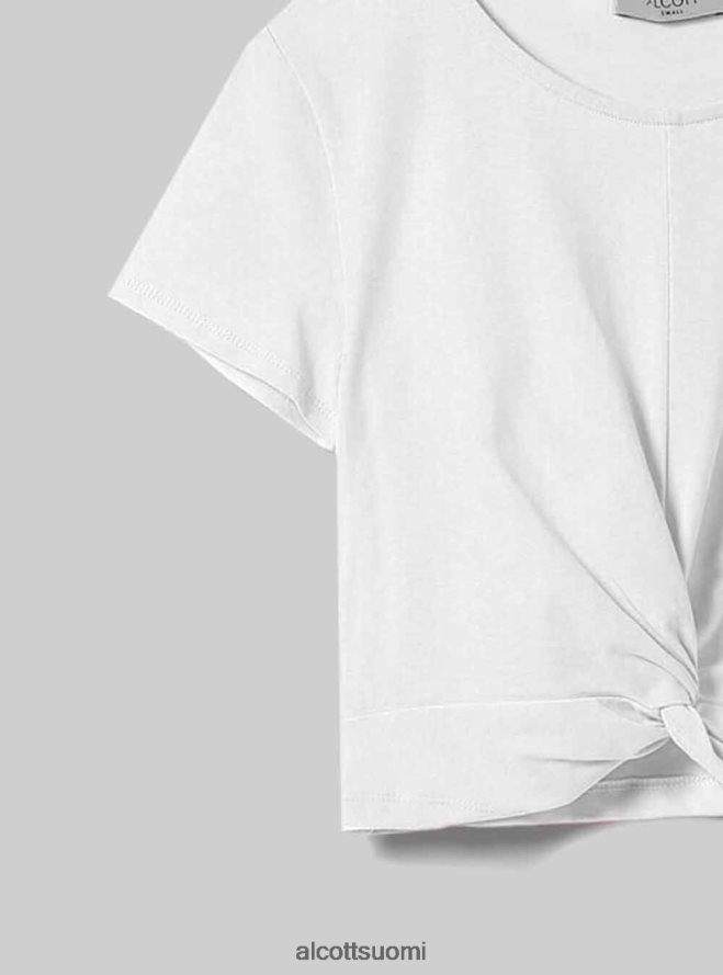 vaatetus fi Alcott naiset leikattu t-paita solmulla wh2 valkoinen HL28P0127