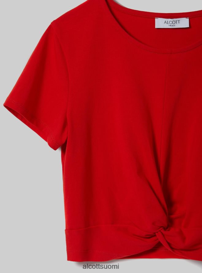 vaatetus fi Alcott naiset leikattu t-paita solmulla wh2 valkoinen HL28P0347