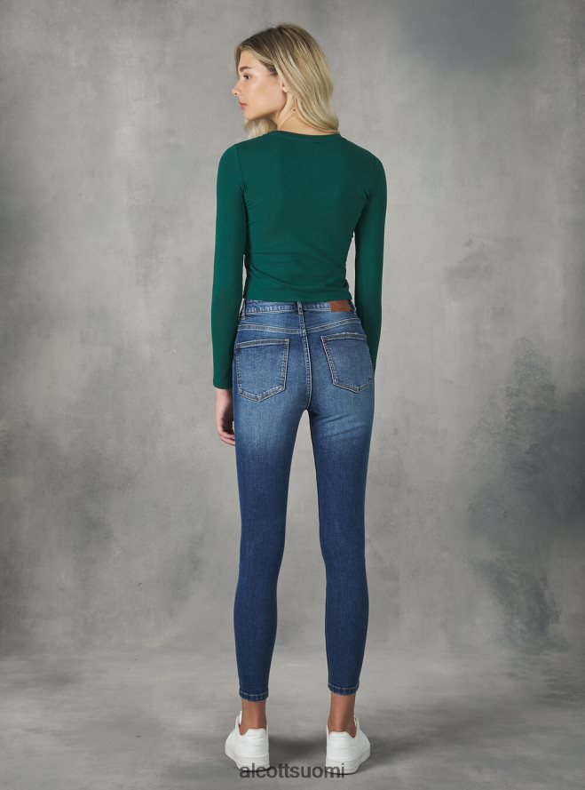 vaatetus fi Alcott naiset lyhennetty pitkähihainen t-paita bk1 musta HL28P0297