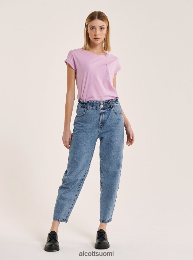 vaatetus fi Alcott naiset perus puuvillainen t-paita rintataskulla valkoinen HL28P0130