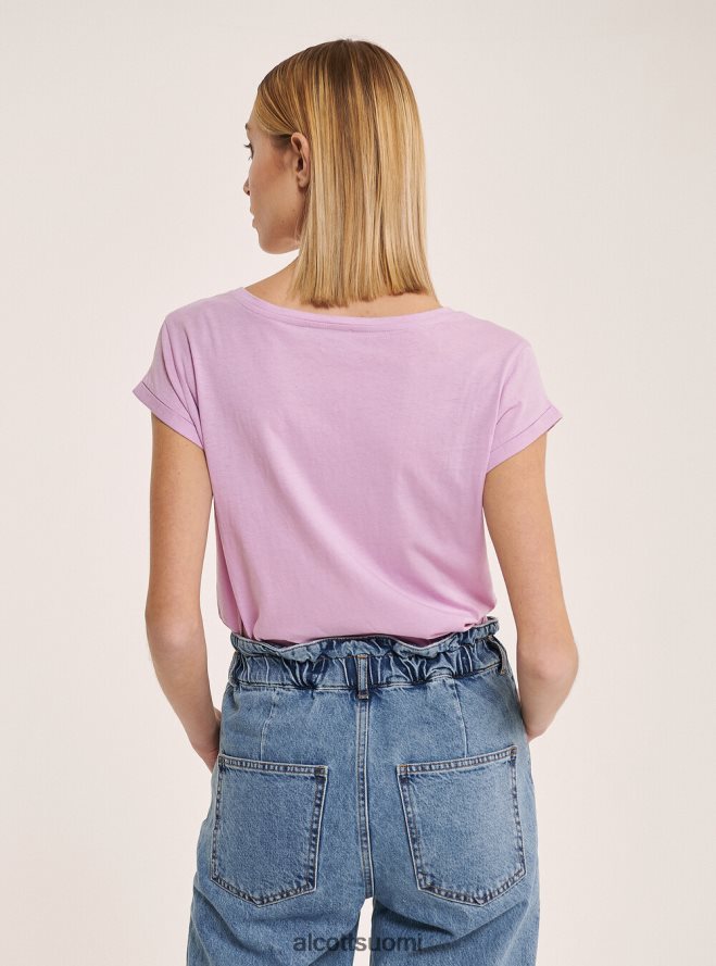 vaatetus fi Alcott naiset perus puuvillainen t-paita rintataskulla valkoinen HL28P0130