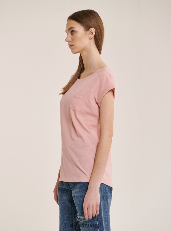 vaatetus fi Alcott naiset perus puuvillainen t-paita rintataskulla valkoinen HL28P0169