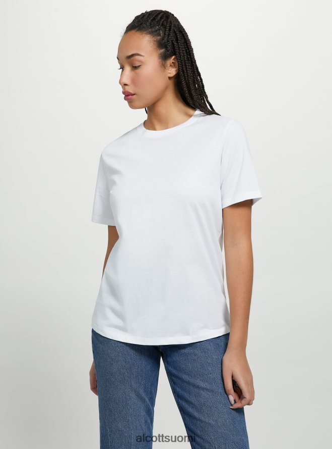 vaatetus fi Alcott naiset puuvillainen pyöreäkauluksinen t-paita wh3 valkoinen HL28P0108
