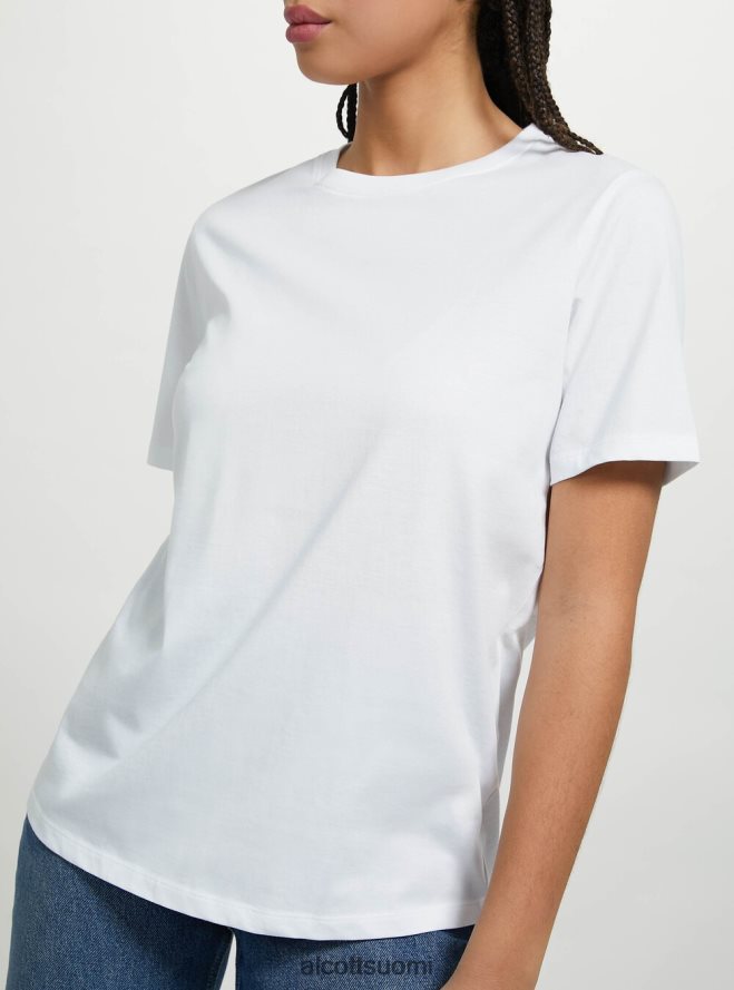 vaatetus fi Alcott naiset puuvillainen pyöreäkauluksinen t-paita wh3 valkoinen HL28P0108