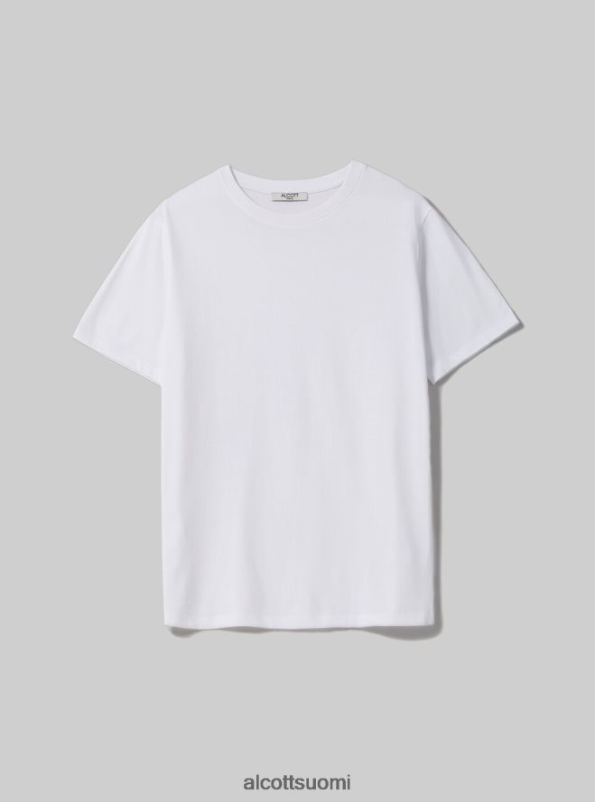 vaatetus fi Alcott naiset puuvillainen pyöreäkauluksinen t-paita wh3 valkoinen HL28P0108