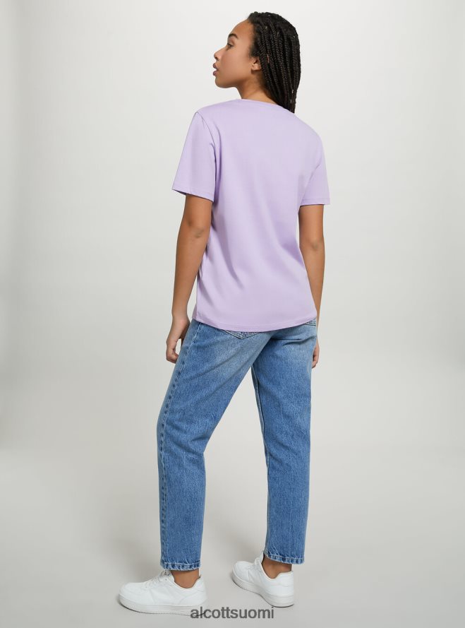 vaatetus fi Alcott naiset puuvillainen pyöreäkauluksinen t-paita wh3 valkoinen HL28P0149