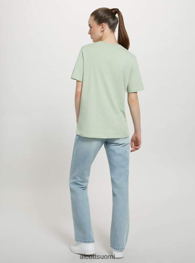 vaatetus fi Alcott naiset puuvillainen pyöreäkauluksinen t-paita wh3 valkoinen HL28P0309