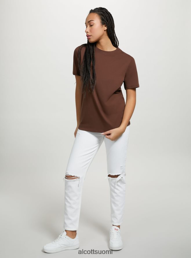 vaatetus fi Alcott naiset puuvillainen pyöreäkauluksinen t-paita wh3 valkoinen HL28P0326