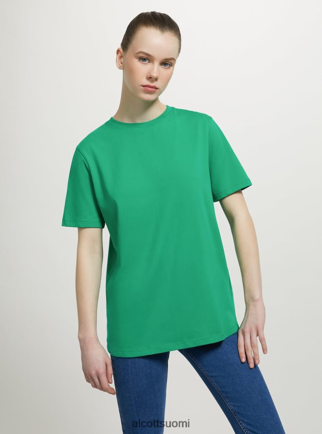 vaatetus fi Alcott naiset puuvillainen pyöreäkauluksinen t-paita wh3 valkoinen HL28P0353