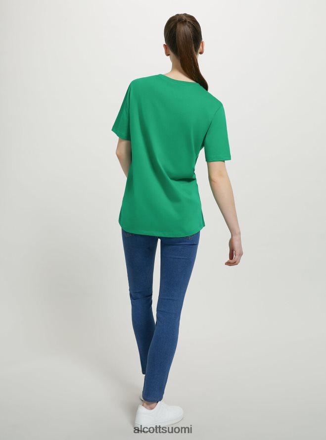 vaatetus fi Alcott naiset puuvillainen pyöreäkauluksinen t-paita wh3 valkoinen HL28P0353