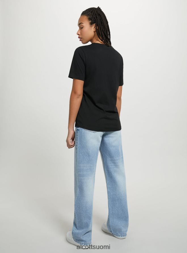 vaatetus fi Alcott naiset puuvillainen pyöreäkauluksinen t-paita wh3 valkoinen HL28P0454