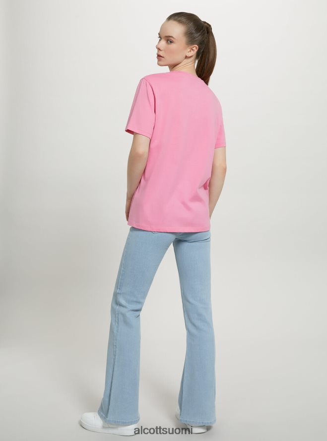 vaatetus fi Alcott naiset puuvillainen pyöreäkauluksinen t-paita wh3 valkoinen HL28P0478