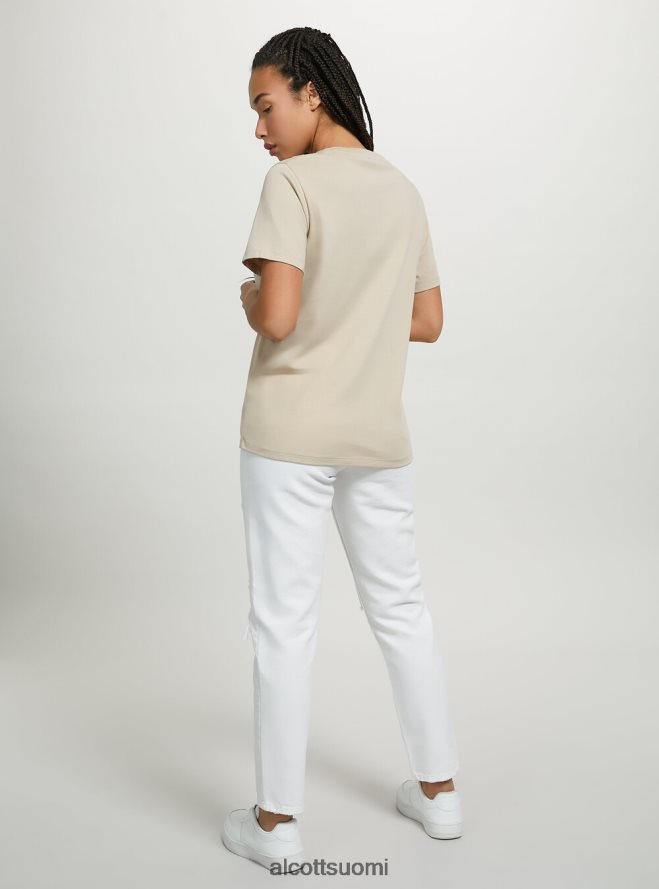 vaatetus fi Alcott naiset puuvillainen pyöreäkauluksinen t-paita wh3 valkoinen HL28P0516