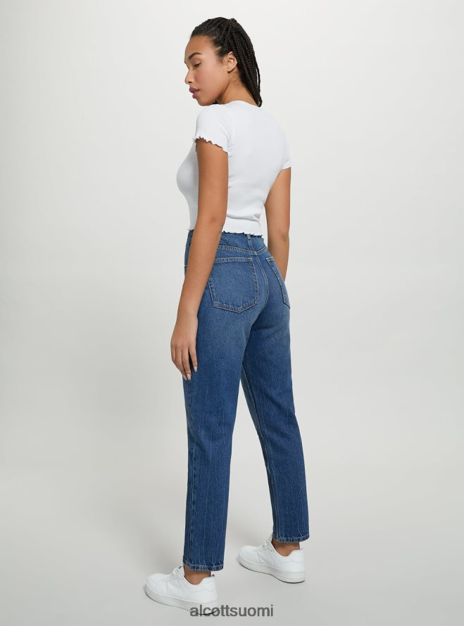 vaatetus fi Alcott naiset puuvillainen t-paita brodeerauksella valkoinen HL28P079