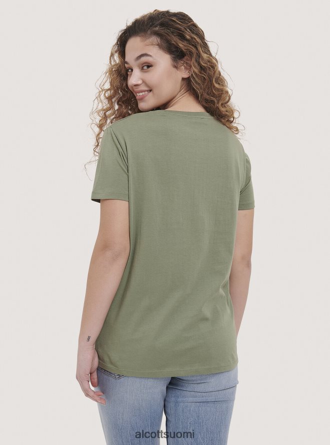 vaatetus fi Alcott naiset puuvillainen t-paita painatuksella musta HL28P0299