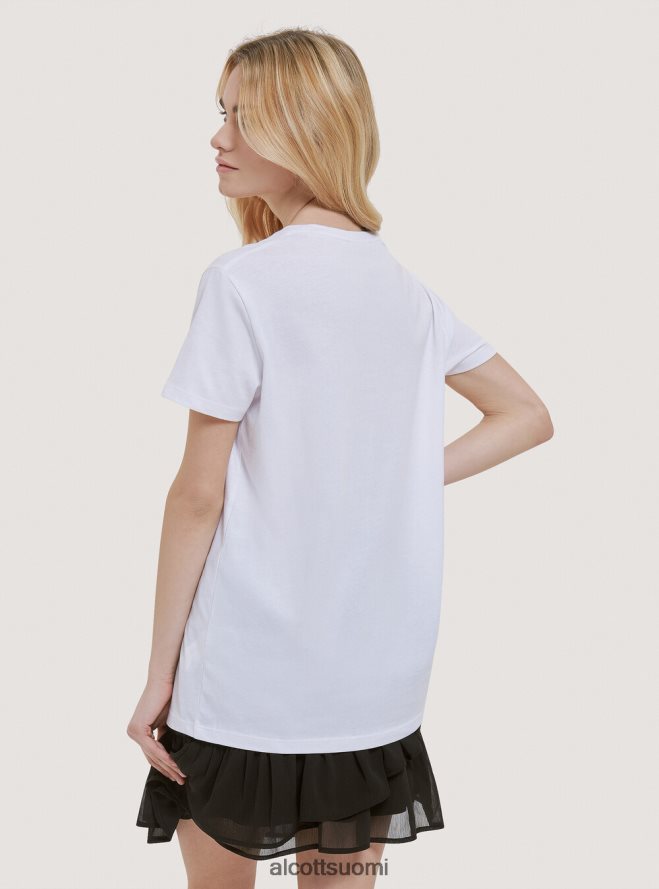vaatetus fi Alcott naiset puuvillainen t-paita painatuksella musta HL28P0355