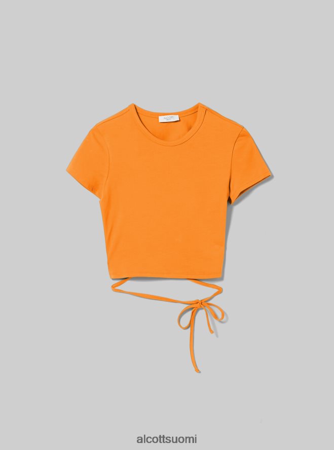 vaatetus fi Alcott naiset rajattu nauhallinen t-paita tai 3 oranssia valoa HL28P0321