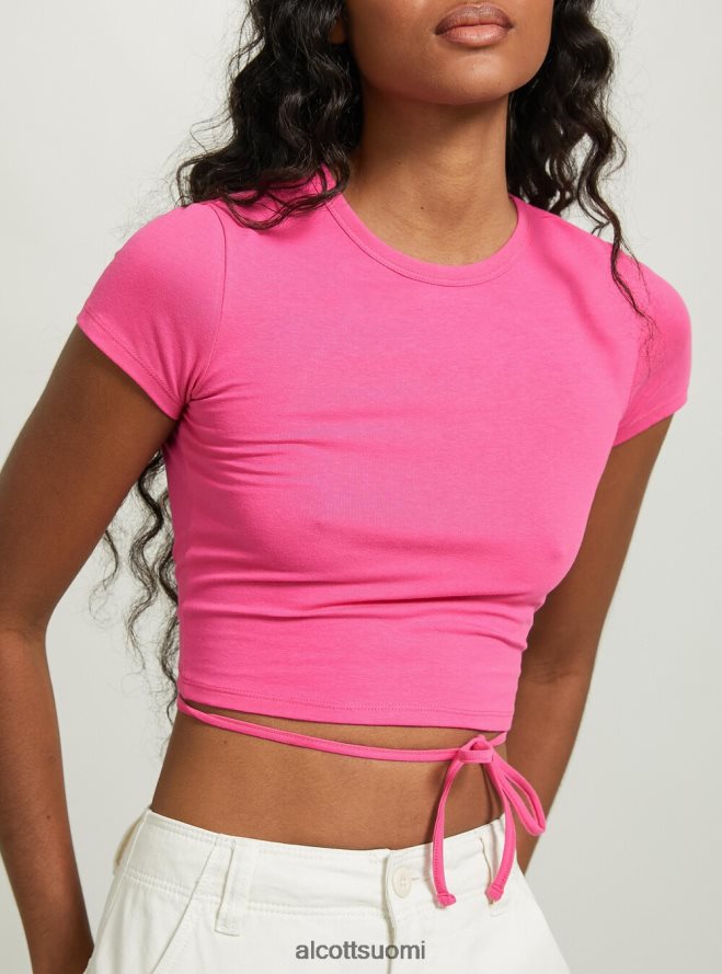 vaatetus fi Alcott naiset rajattu nauhallinen t-paita tai 3 oranssia valoa HL28P0330