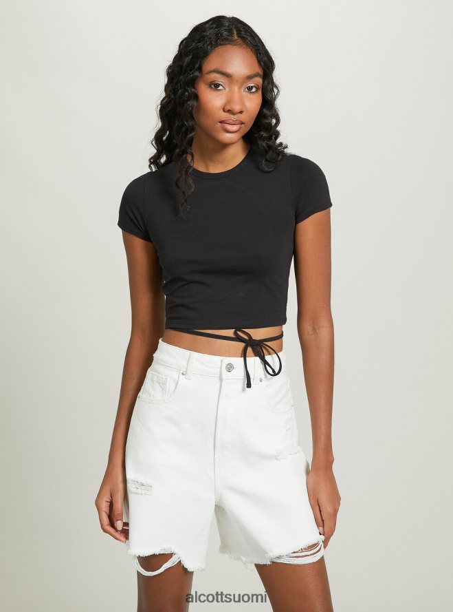 vaatetus fi Alcott naiset rajattu nauhallinen t-paita tai 3 oranssia valoa HL28P0522