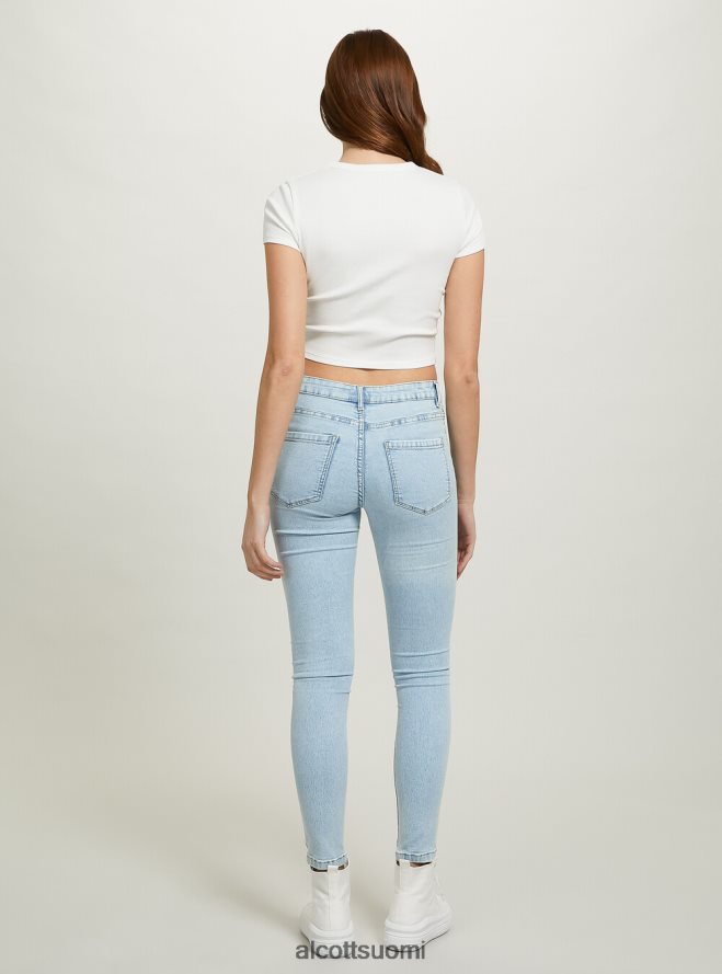 vaatetus fi Alcott naiset rajattu t-paita collegeprintillä wh2 valkoinen HL28P0342