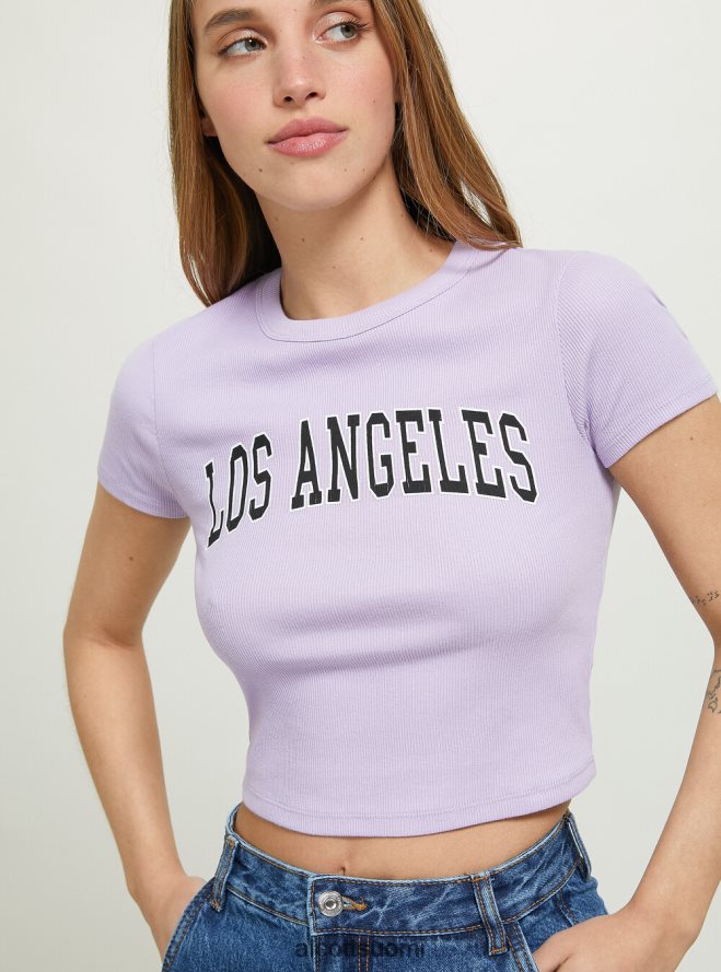 vaatetus fi Alcott naiset rajattu t-paita collegeprintillä wh2 valkoinen HL28P0410