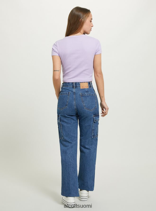 vaatetus fi Alcott naiset rajattu t-paita collegeprintillä wh2 valkoinen HL28P0410