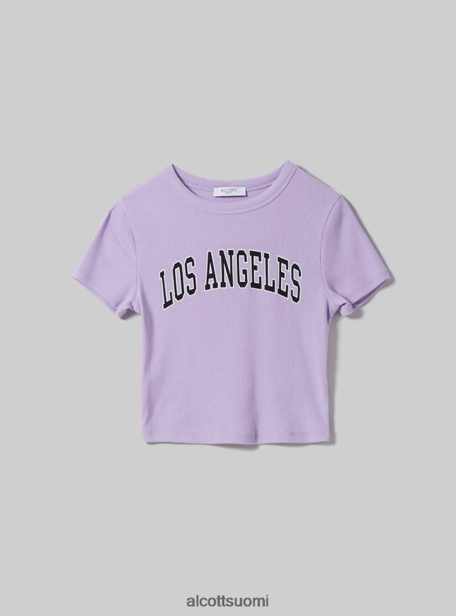 vaatetus fi Alcott naiset rajattu t-paita collegeprintillä wh2 valkoinen HL28P0410