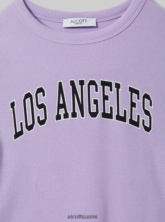 vaatetus fi Alcott naiset rajattu t-paita collegeprintillä wh2 valkoinen HL28P0410