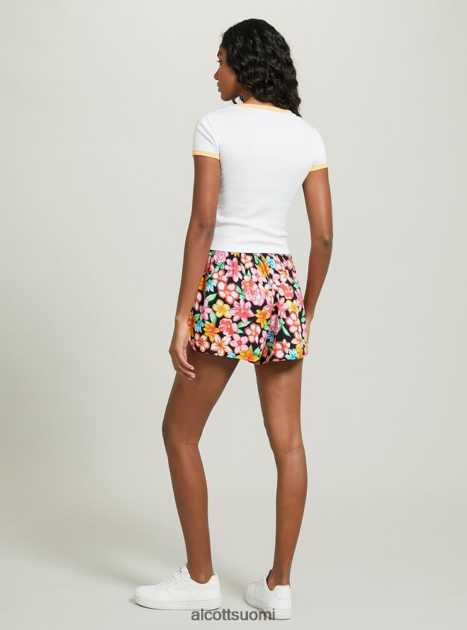 vaatetus fi Alcott naiset t-paita printillä ja kontrastivärillä c4546 lillac HL28P0391