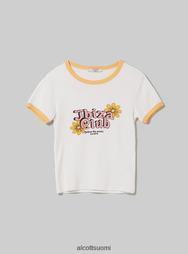 vaatetus fi Alcott naiset t-paita printillä ja kontrastivärillä c4546 lillac HL28P0391