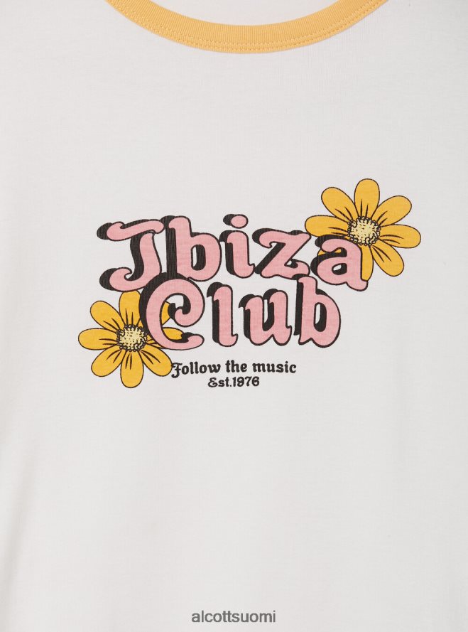 vaatetus fi Alcott naiset t-paita printillä ja kontrastivärillä c4546 lillac HL28P0391