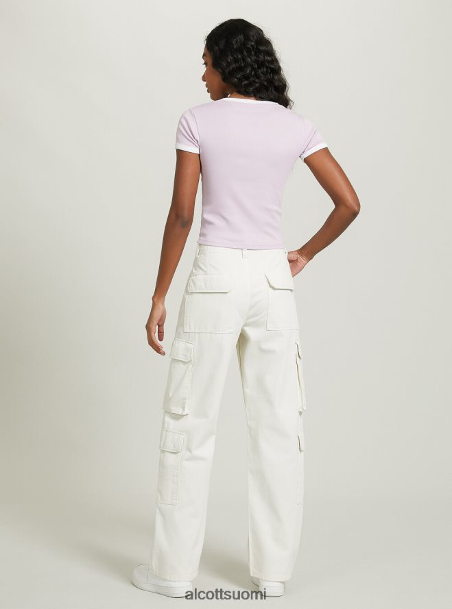 vaatetus fi Alcott naiset t-paita printillä ja kontrastivärillä c4546 lillac HL28P09