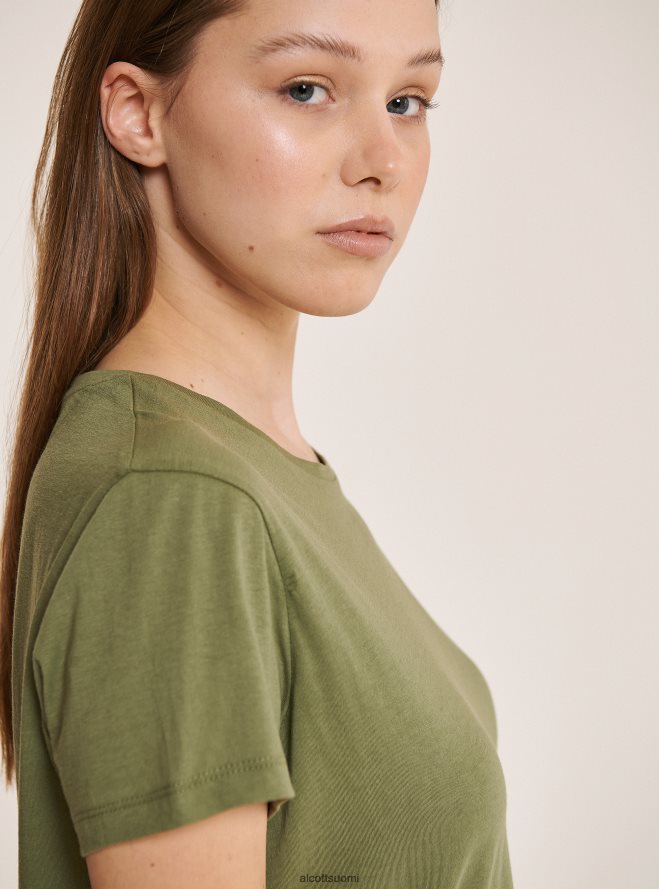 vaatetus fi Alcott naiset ylisuuri tavallinen puuvillainen t-paita valkoinen HL28P0257