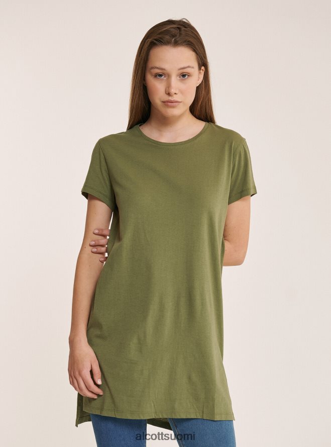 vaatetus fi Alcott naiset ylisuuri tavallinen puuvillainen t-paita valkoinen HL28P0257