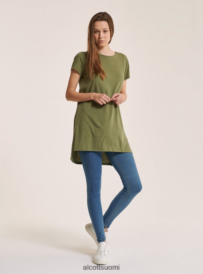 vaatetus fi Alcott naiset ylisuuri tavallinen puuvillainen t-paita valkoinen HL28P0257