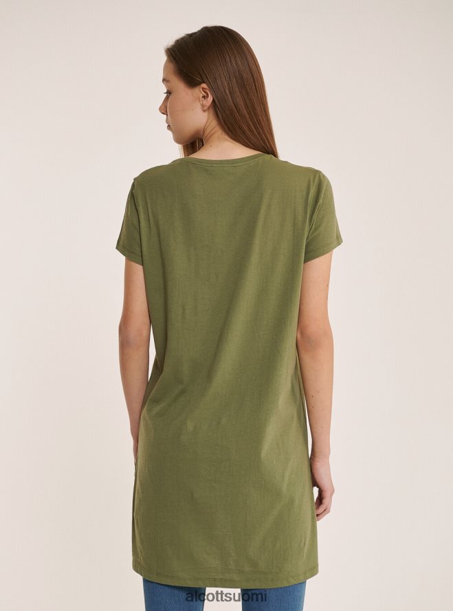 vaatetus fi Alcott naiset ylisuuri tavallinen puuvillainen t-paita valkoinen HL28P0257