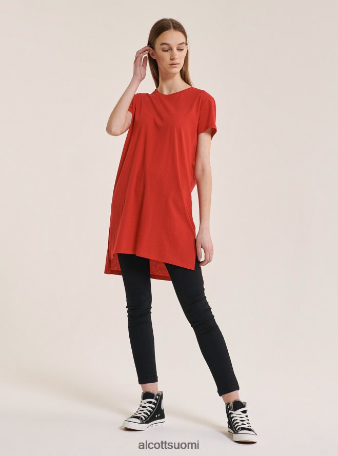 vaatetus fi Alcott naiset ylisuuri tavallinen puuvillainen t-paita valkoinen HL28P0351