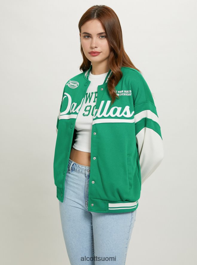 vaatetus fi Alcott naiset college bomber -takki painatuksella br1 ruskea tumma HL28P0256