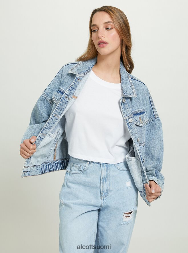 vaatetus fi Alcott naiset farkkutakki joustavalla vyötäröllä d006 taivaansininen HL28P0490