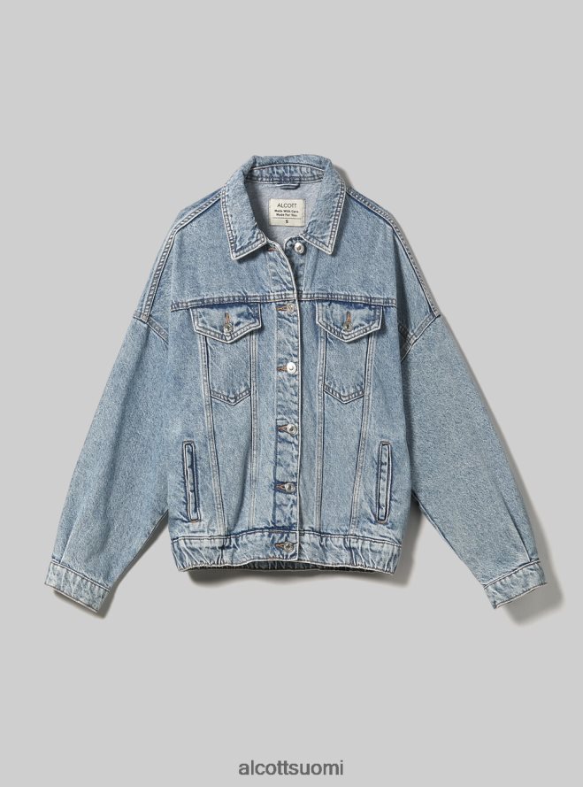 vaatetus fi Alcott naiset farkkutakki joustavalla vyötäröllä d006 taivaansininen HL28P0490