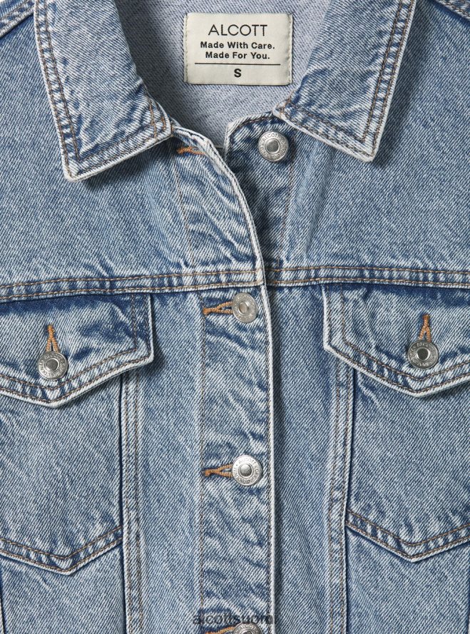 vaatetus fi Alcott naiset farkkutakki joustavalla vyötäröllä d006 taivaansininen HL28P0490