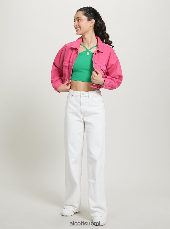 vaatetus fi Alcott naiset giubbotto leikattu denim coloratoon fx2 fuxia medium HL28P05