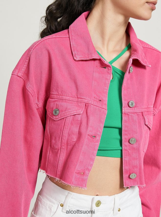 vaatetus fi Alcott naiset giubbotto leikattu denim coloratoon fx2 fuxia medium HL28P05