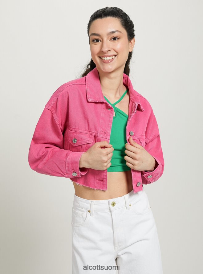 vaatetus fi Alcott naiset giubbotto leikattu denim coloratoon fx2 fuxia medium HL28P05