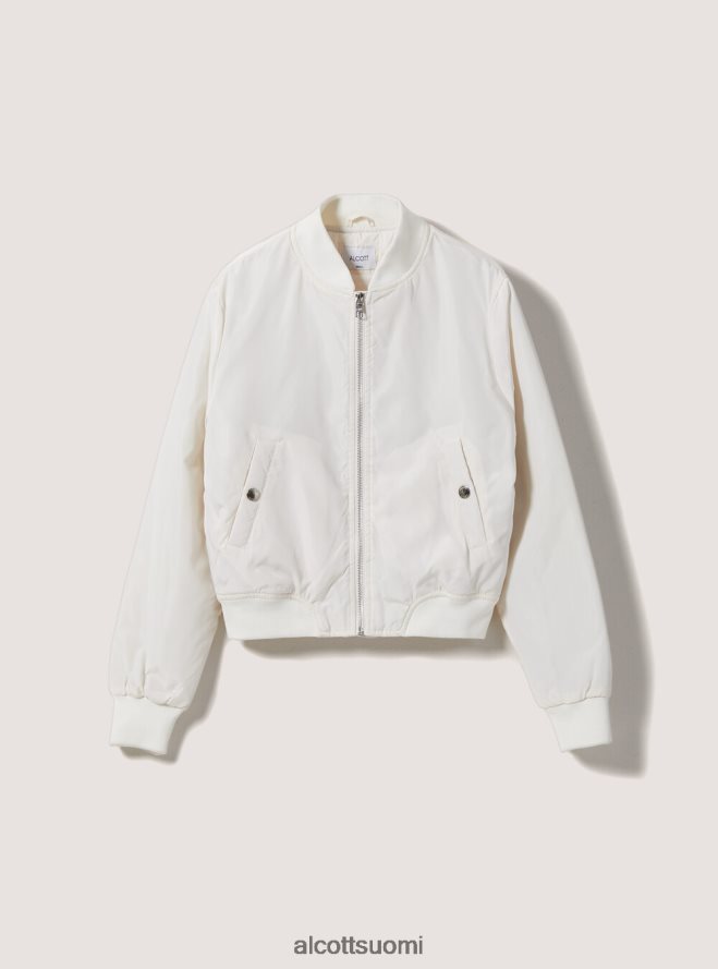 vaatetus fi Alcott naiset leikattu bomber-takki kierrätetyllä pehmusteella bk1 musta HL28P033